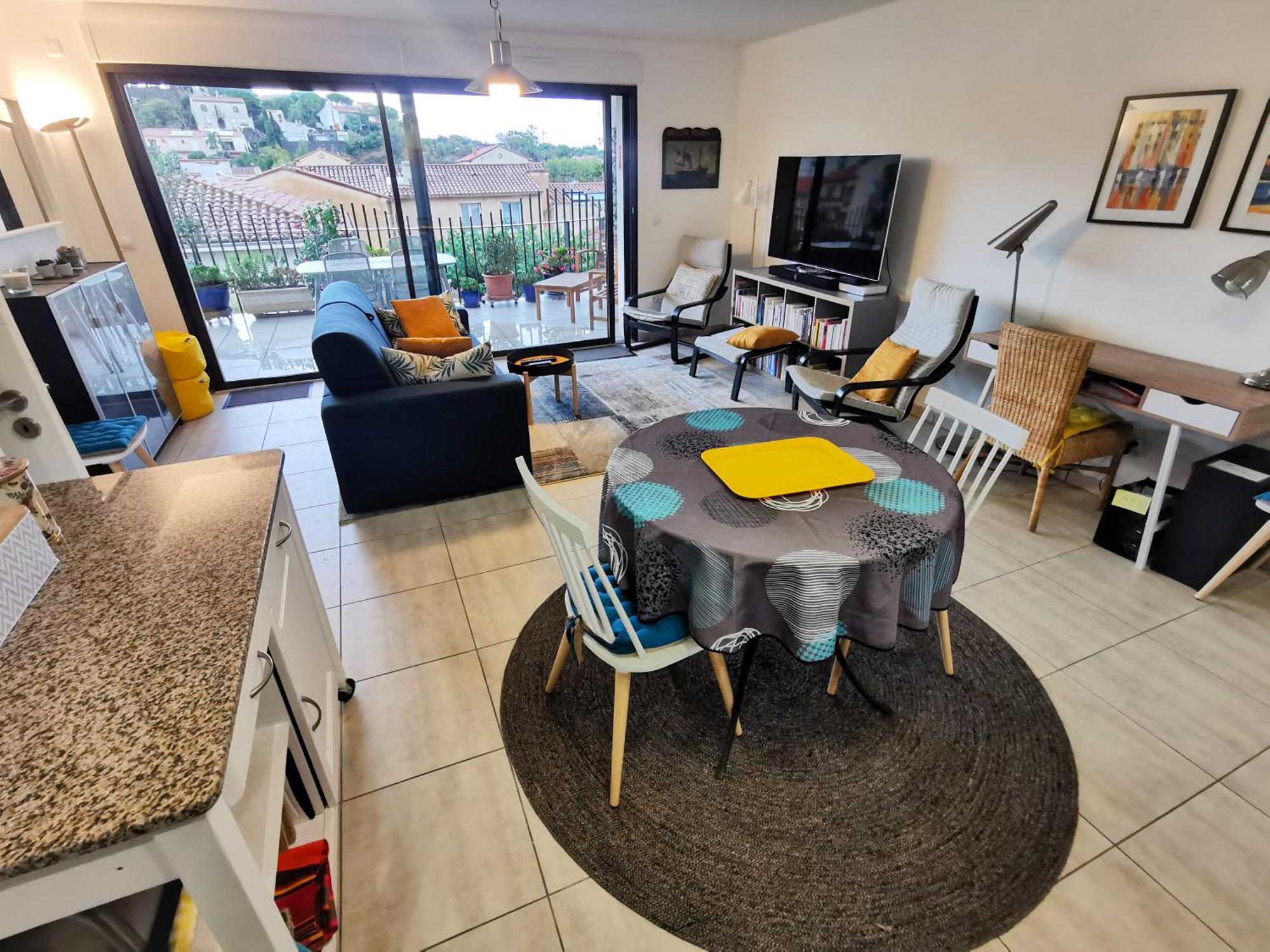 1Br Apartment T2 54M2 Onde Marine 2Nd Floor Lift Wifi Ac Parking Port Vendres Exterior foto